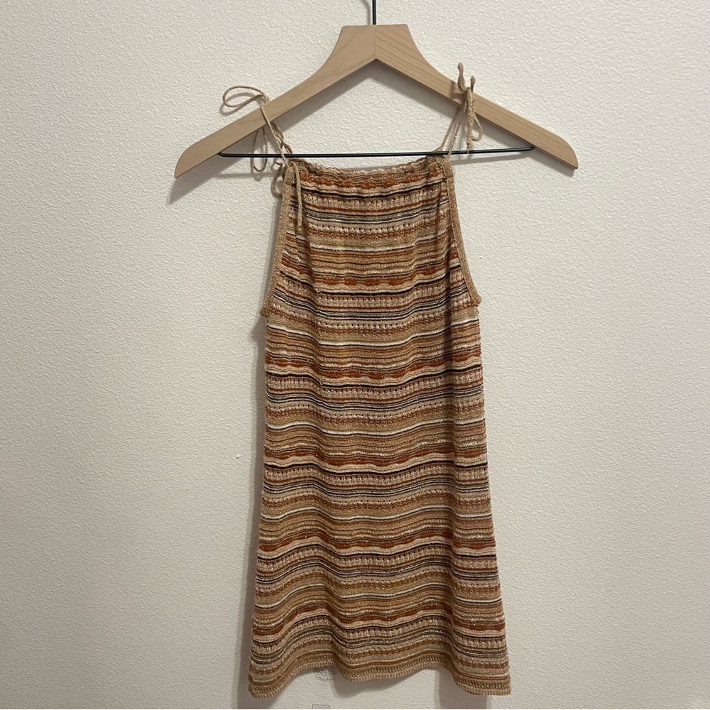 Boho Knit Neutral-toned Top